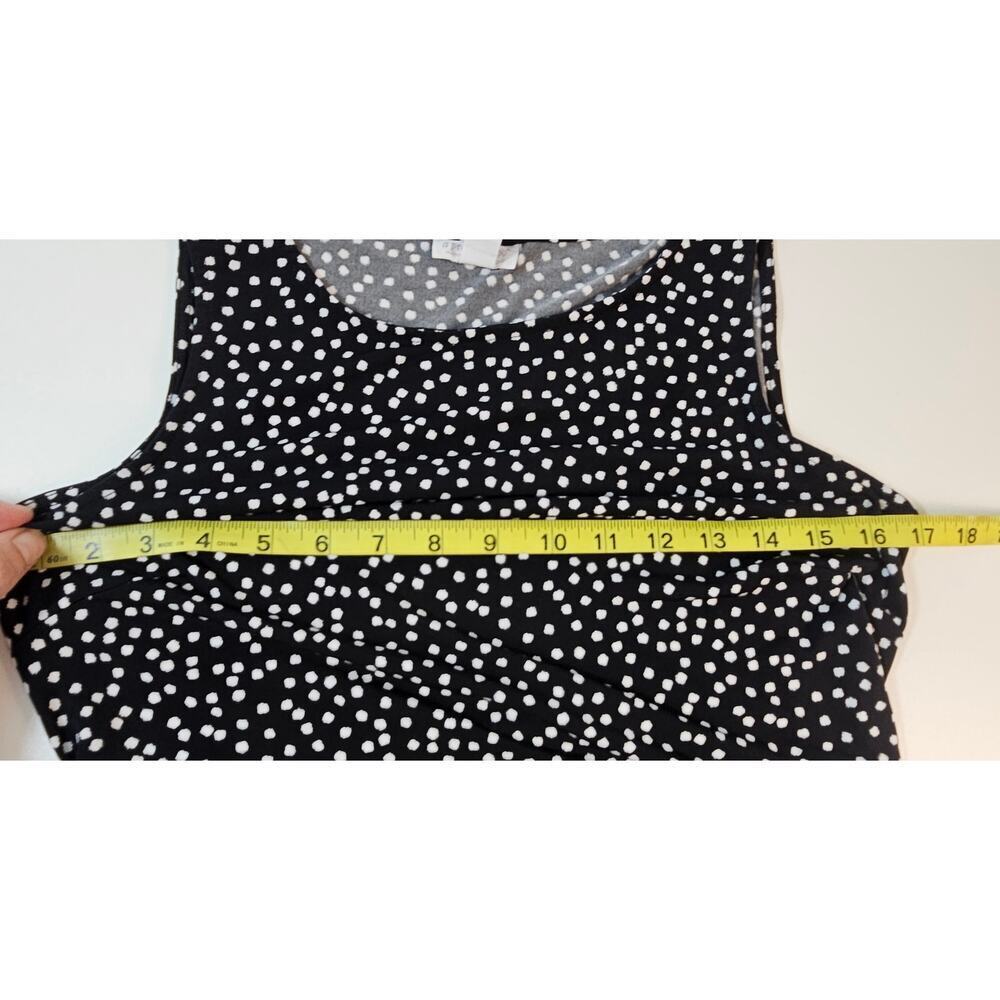A pea in the pod maternity black white confetti sleevless summer ruched dress M - Picture 7 of 7